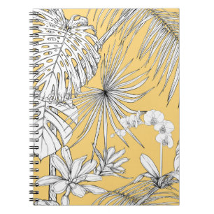 Carnet Orchidées tropicales : Engraving Vintage Motif