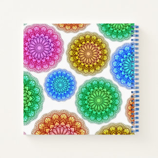 Carnet Ordinateur portable à spirale couleur mandala impr