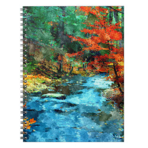 Carnet Ordinateur portable Automne couleur aquarelle num