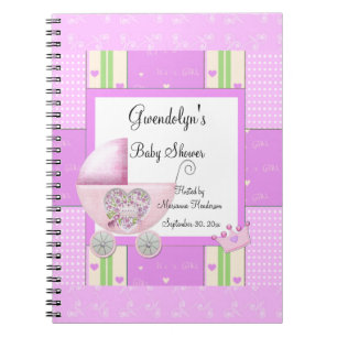 Carnet Ordinateur portable Baby shower princesse rose Spi