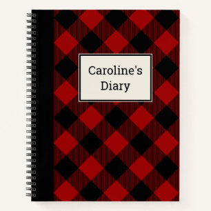 Carnet Ordinateur portable Buffalo Plaid Diary personnali
