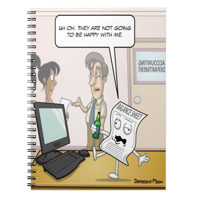 Carnet Ordinateur portable Comptable de bilan bloqué Punn (Devant)