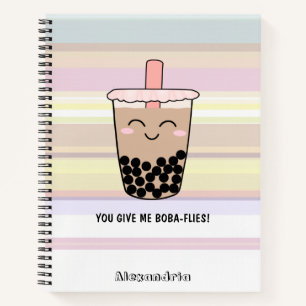 Carnet Ordinateur portable Cute Boba Milk Tea Pun