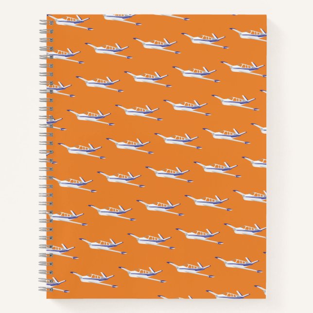 Carnet Ordinateur portable d'avion orange, Beechcraft Bon (Devant)