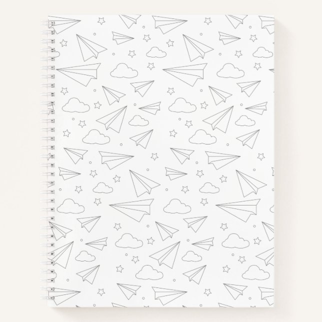Carnet Ordinateur portable d'avion papier (Devant)