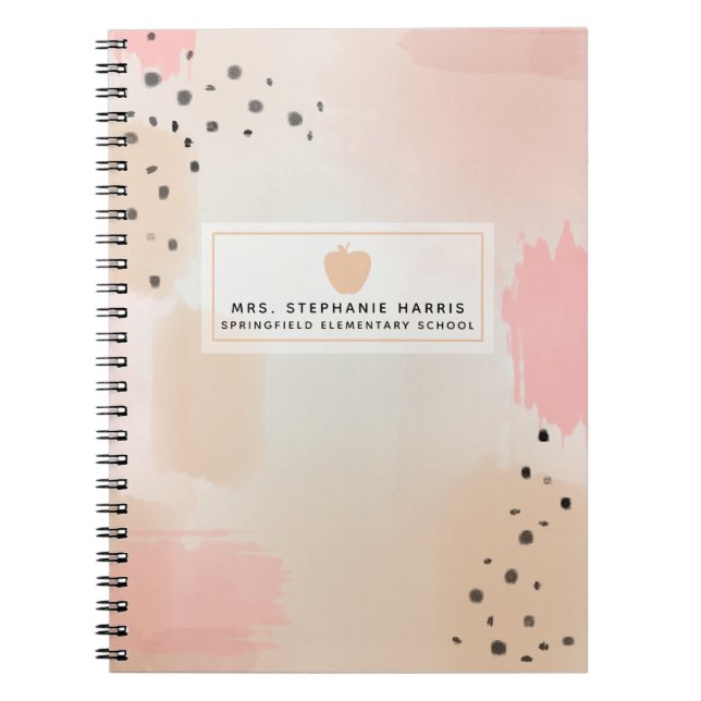 Carnet Ordinateur portable de l'enseignant Abstrait en aq (Devant)