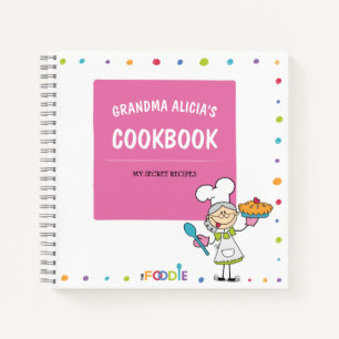 Carnet Ordinateur portable de recette vierge personnalisé