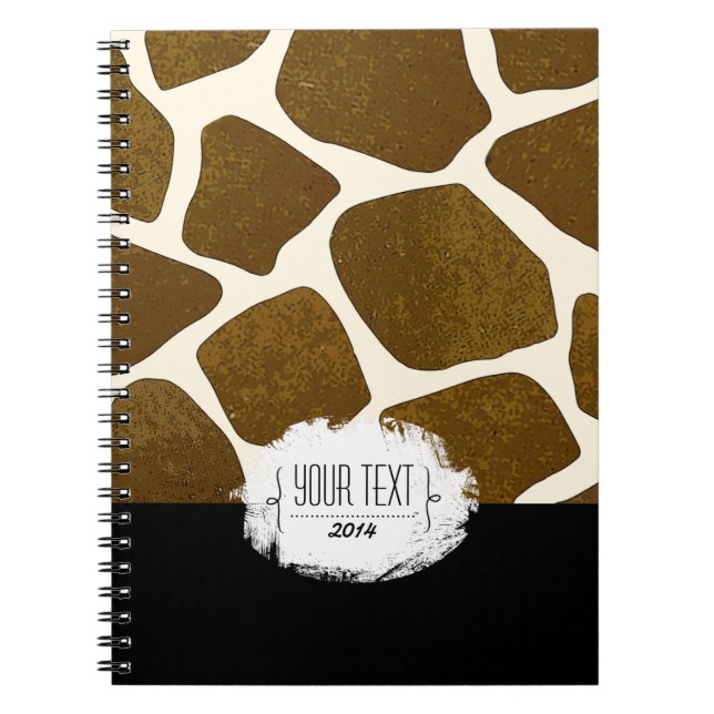 Carnet Ordinateur portable d'impression Giraffe personnal (Devant)