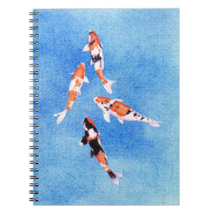 Carnet Ordinateur portable flottant Koi Blue