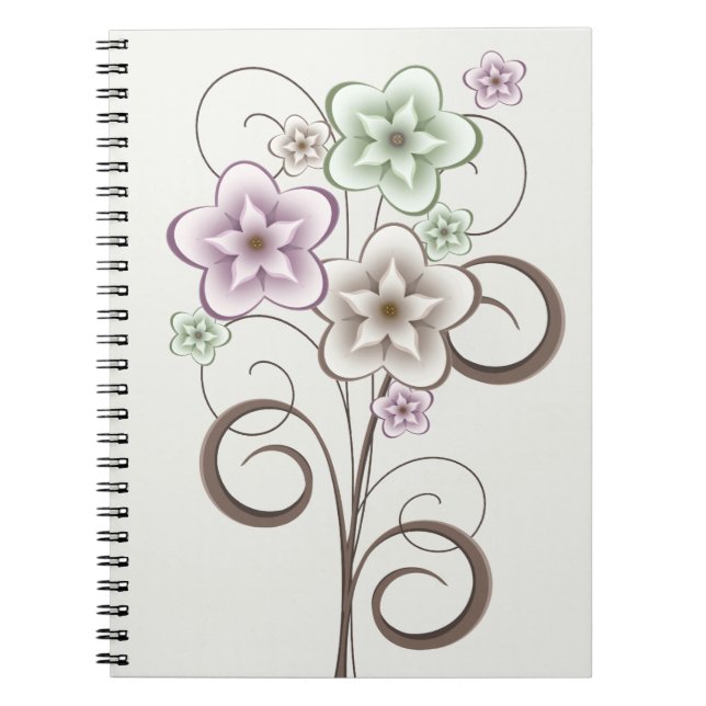 Carnet Ordinateur portable Flowers and Curls (Devant)