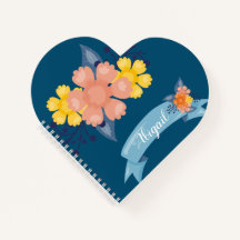 Ordinateur portable Heart Autumn Floral Spiral