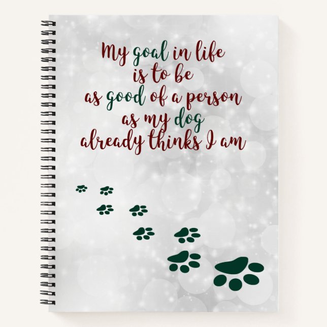 Carnet Ordinateur portable Inspiration Sagesse Chien (Devant)