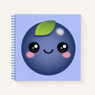 Carnet Ordinateur portable Kawaii Blueberry