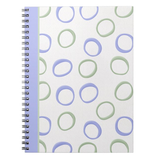 Carnet Ordinateur portable lavande Cercles peints (Devant)