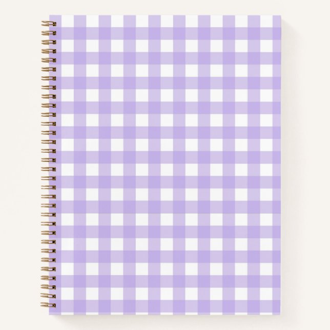 Carnet Ordinateur portable Lilac En vichy (Devant)