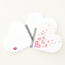 Ordinateur portable Love Heart Formé Spiral Bound