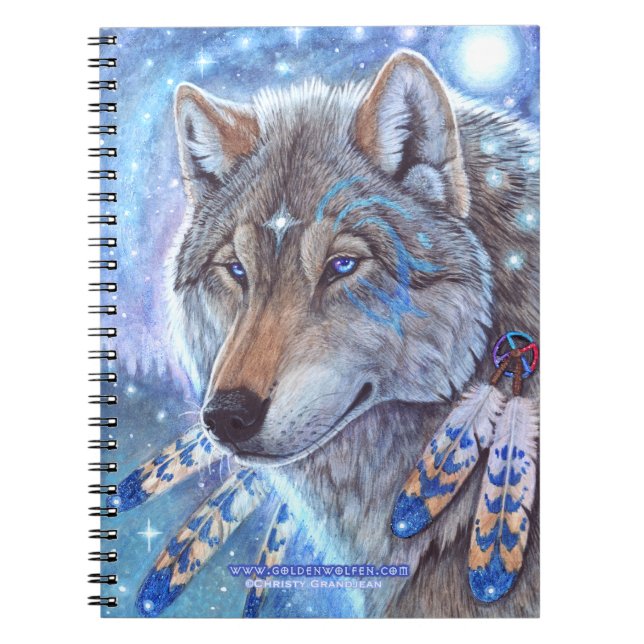 Carnet Ordinateur portable Mystic Wolf (Devant)