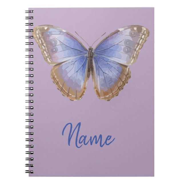 Carnet Ordinateur portable papillon pourpre (Devant)