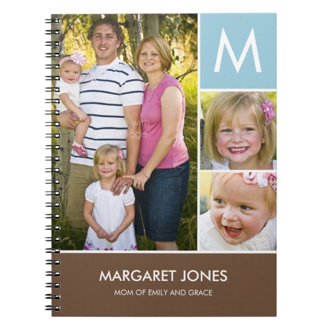 Carnet Ordinateur portable personnalisé initial élégant (Devant)