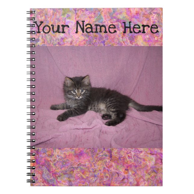 Carnet Ordinateur portable personnalisé - Kitty rose (Devant)
