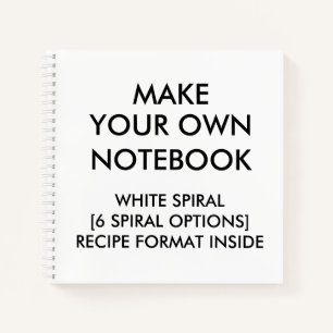 Carnet Ordinateur portable RECIPE personnalisé, spirale b