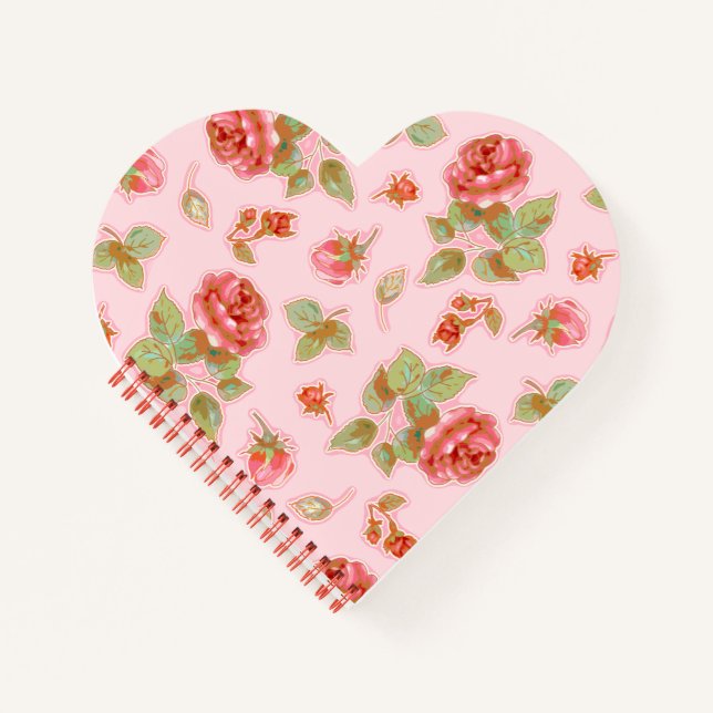 Carnet Ordinateur portable rose Roses (Devant)