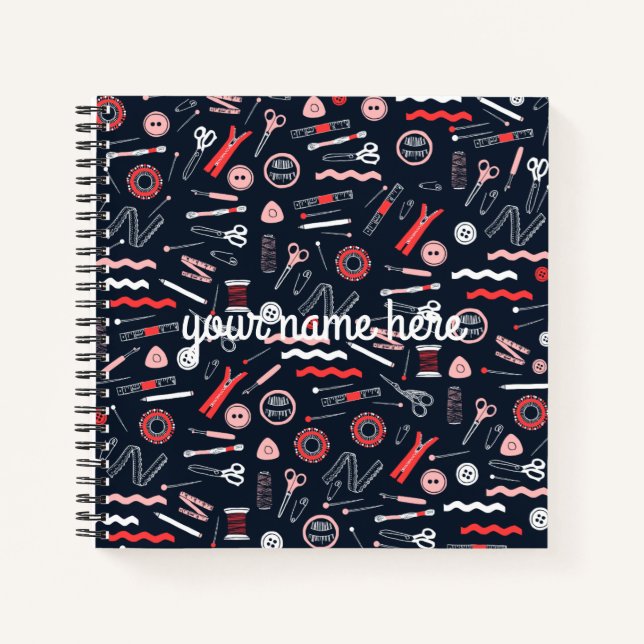 Carnet Ordinateur portable Seamstress personnalisé (Devant)