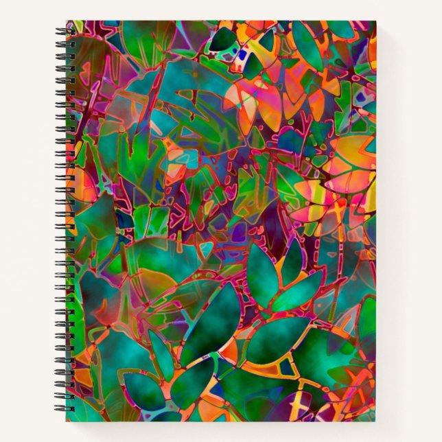 Carnet Ordinateur portable spiral Abstrait en verre (Devant)