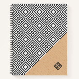 Carnet Ordinateur portable Spiral De Style Géométrique Mo