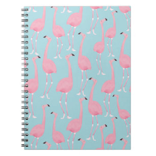 Carnet Ordinateur portable Spiral Flamant rose rose