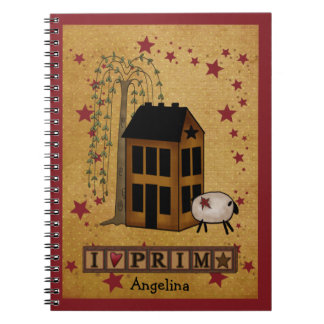 Carnet Ordinateur portable Spiral personnalisé Prim Sheep