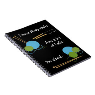 Carnet Ordinateur portable tricot Humour