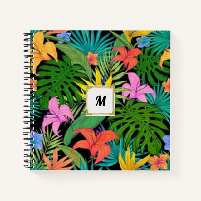 Carnet Ordinateur portable Tropical Floral Jungle (Devant)