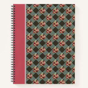 Carnet Ordinateur portable vintage Country Grey En vichy