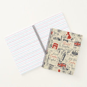 Carnet Ordinateur portable vintage Londres