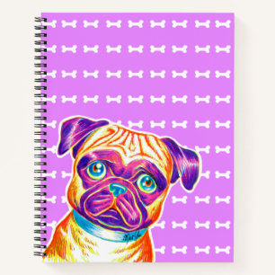 Carnet Ordinateur portable violet Art Carlin à main uniqu