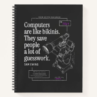 Carnet Ordinateurs Bikinis Drôle Technique Citation Breve