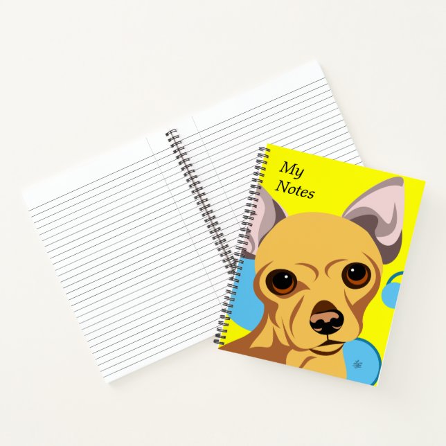 Carnet Ordinateurs portables d'art Chihuahua personnalisé (Intérieur)