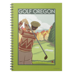 Carnet OregonGolf Scène Vintage voyage Poster