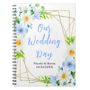 Carnet Organisateur de mariage floral de pâquerettes de n