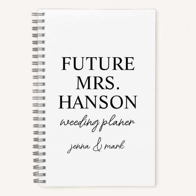 Carnet Organisateur de Mariage | Planification de Mariage (Recto)
