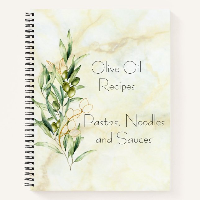 Carnet Organisateur de recettes de la Branche d'olive mod (Devant)