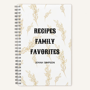 Carnet Organisateur de recettes personnalisé