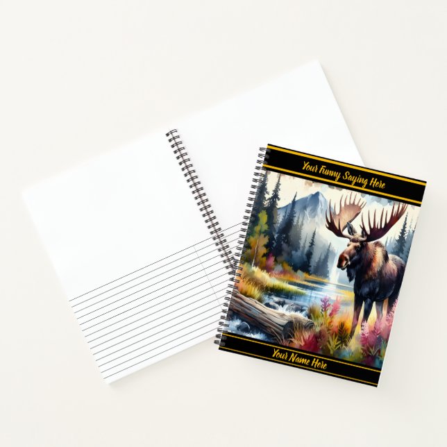 Carnet Orignal dans une vibrante wilderness automnale (Intérieur)