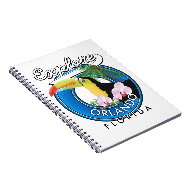 Carnet Orlando Floride Explore logo rétro. (Côté Droit)