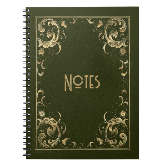 Carnet Ornat Vert et Gold Frame (Devant)