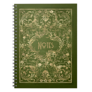 Carnet Ornat Vert et Gold Frame