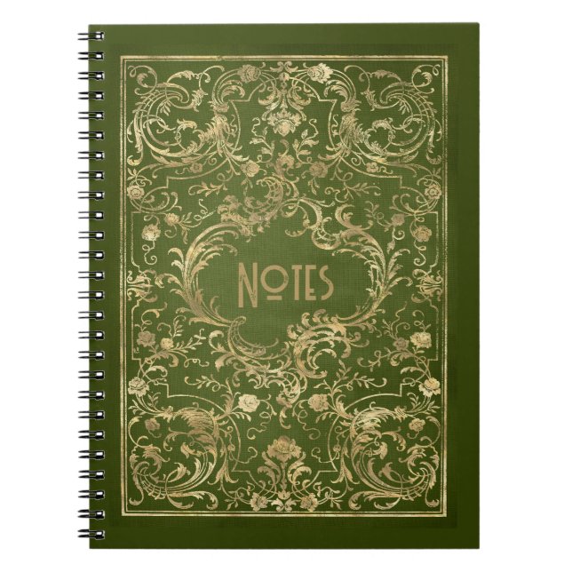 Carnet Ornat Vert et Gold Frame (Devant)