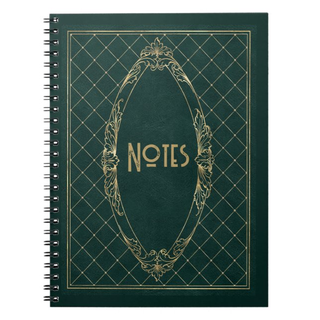 Carnet Ornat Vert et Gold Frame (Devant)
