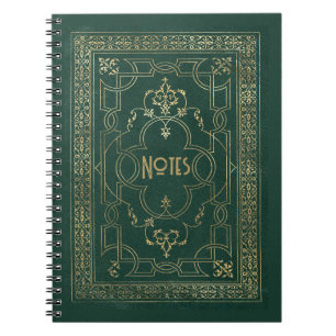 Carnet Ornat Vert et Gold Frame